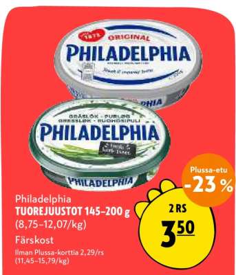 Philadelphia TUOREJUUSTOT 145-200 g
