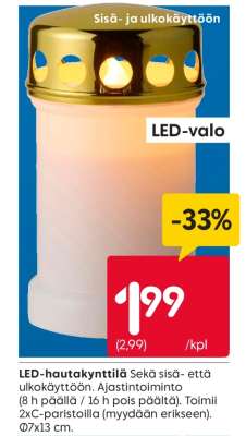 Led-hautakynttilä
