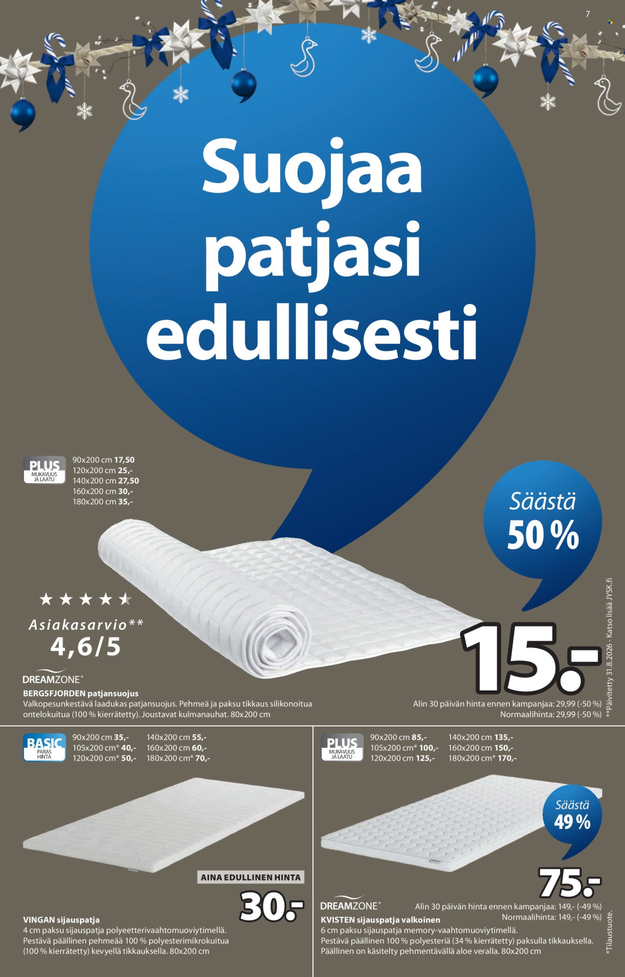 JYSK tarjouslehti  - 15.10.2026 - 29.11.2026. Sivu 7