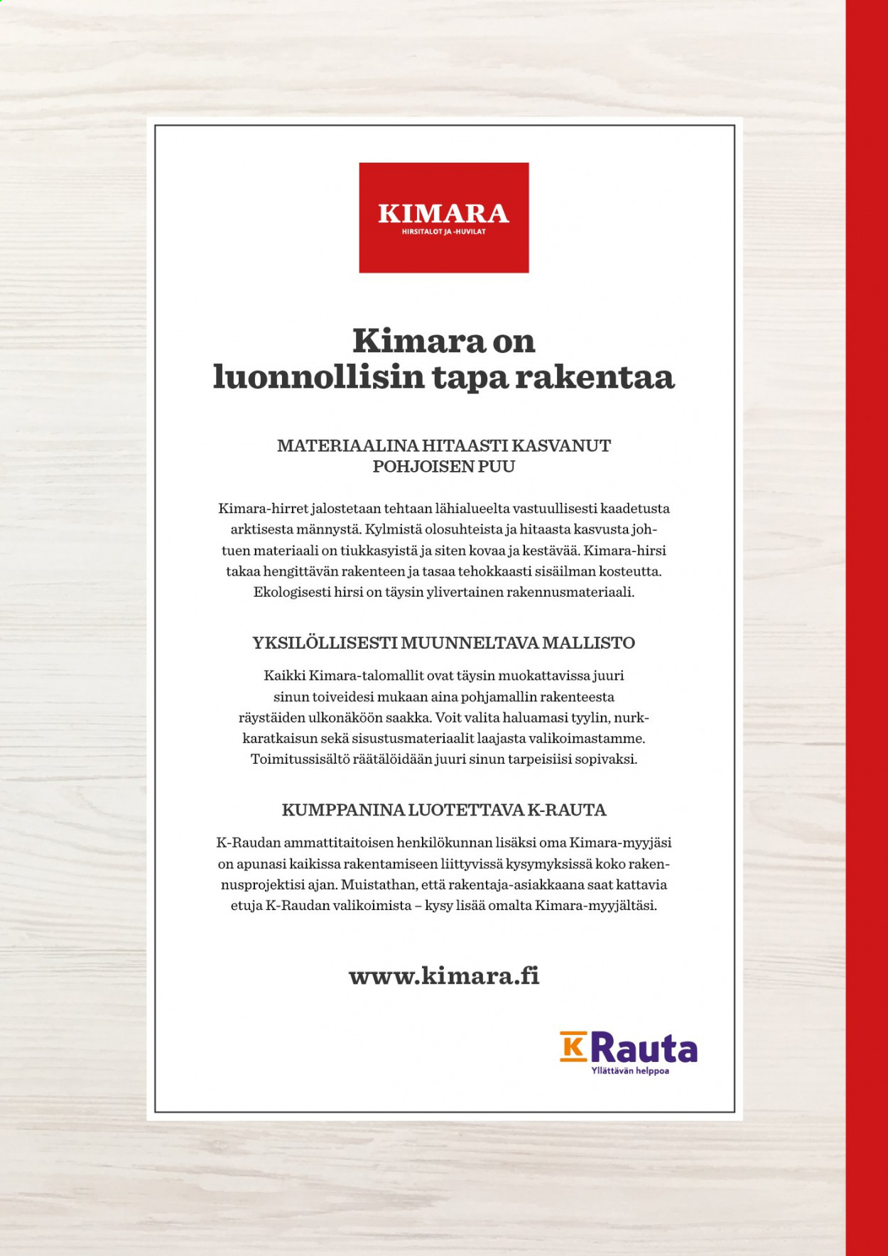 K-Rauta tarjouslehti  - 04.01.2021 - 31.12.2021.