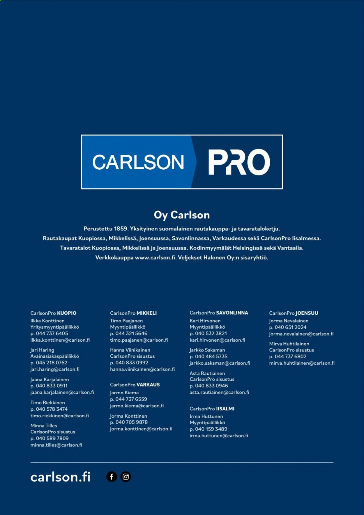 Carlson tarjouslehti .