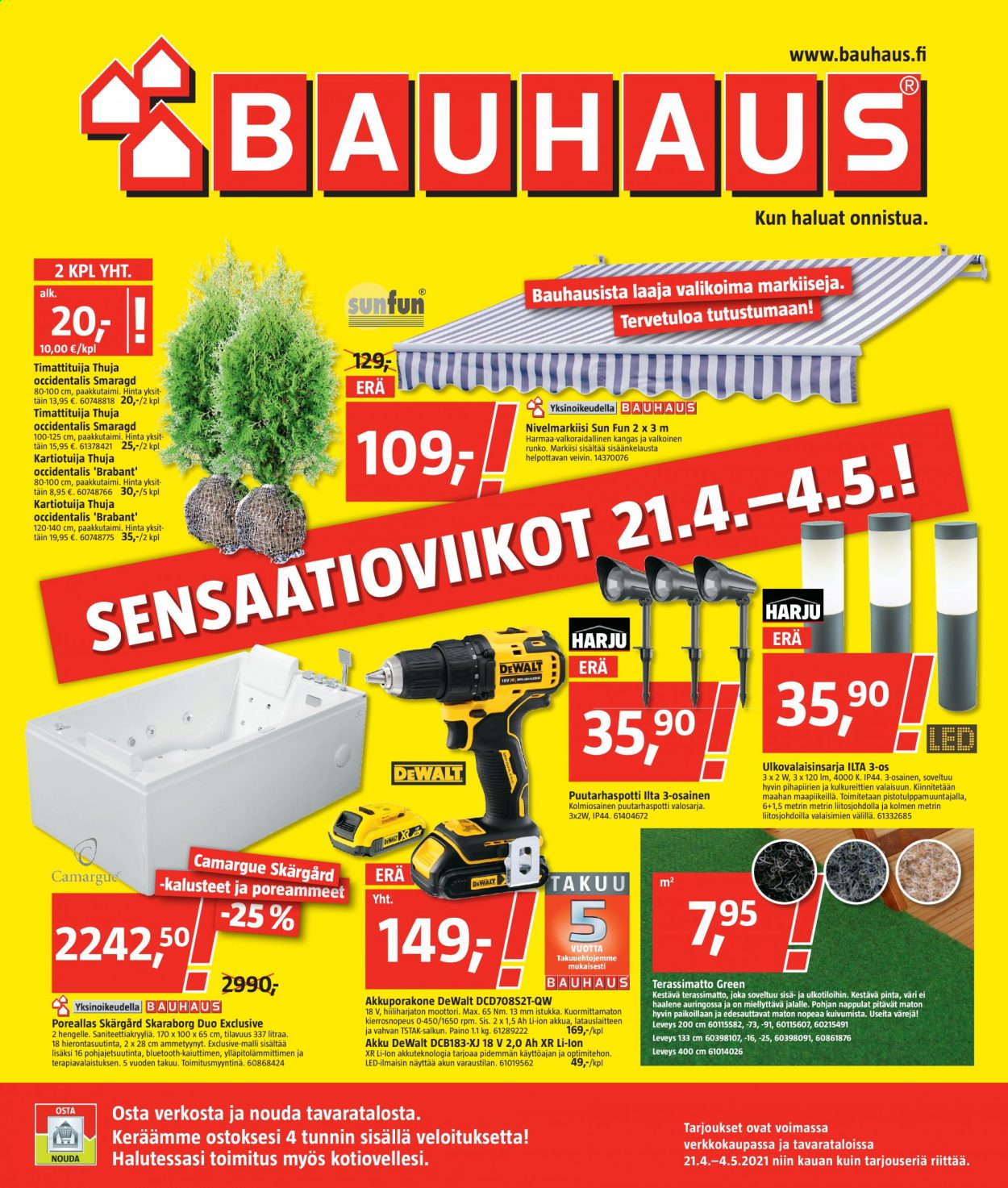 Bauhaus tarjouslehti  - 21.04.2021 - 04.05.2021.