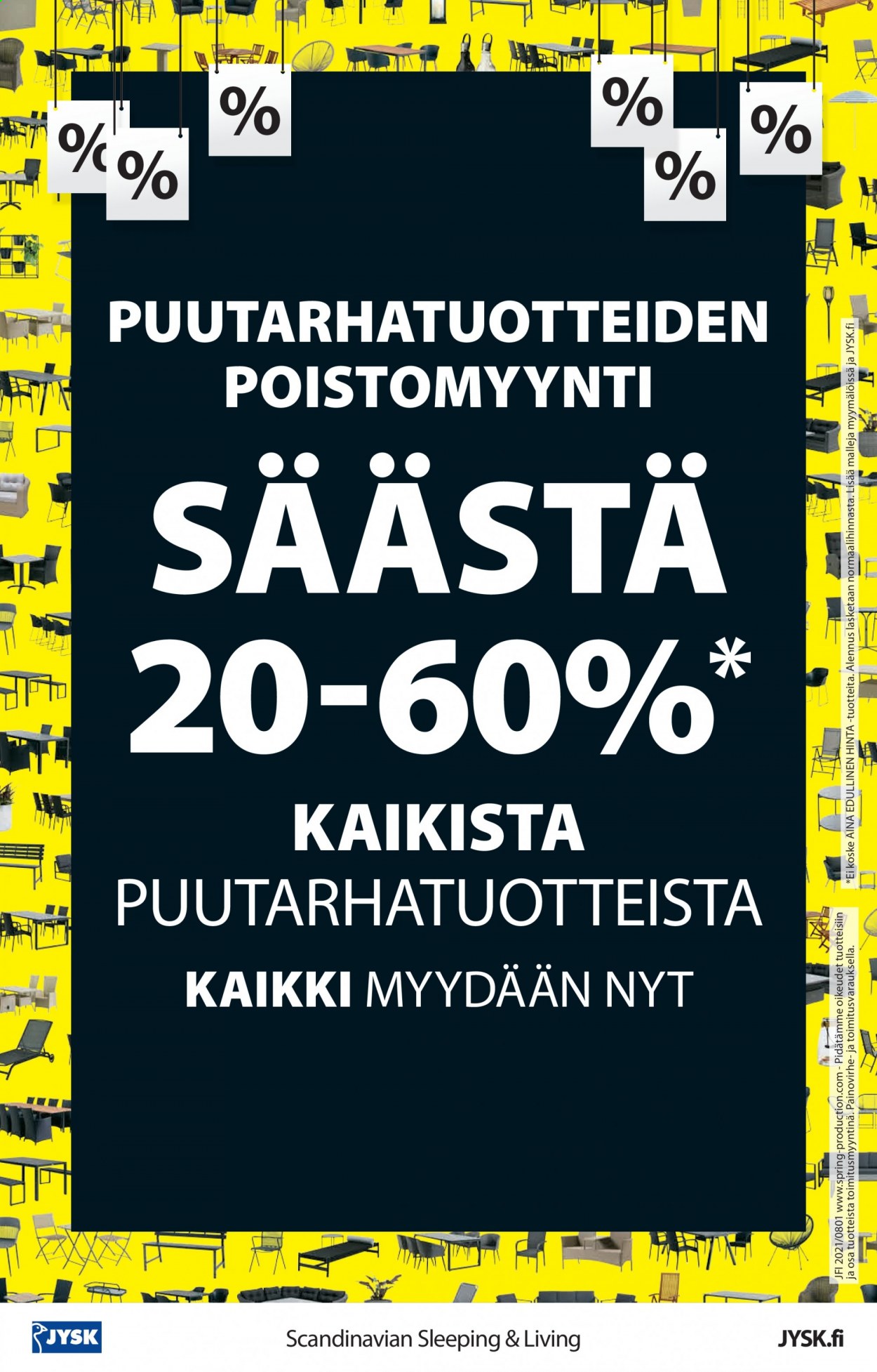 JYSK tarjouslehti  - 02.08.2021 - 08.08.2021.
