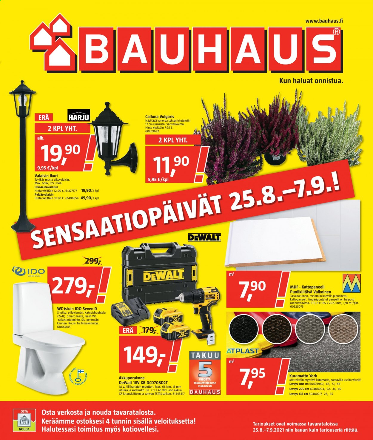 Bauhaus tarjouslehti  - 25.08.2021 - 07.09.2021.