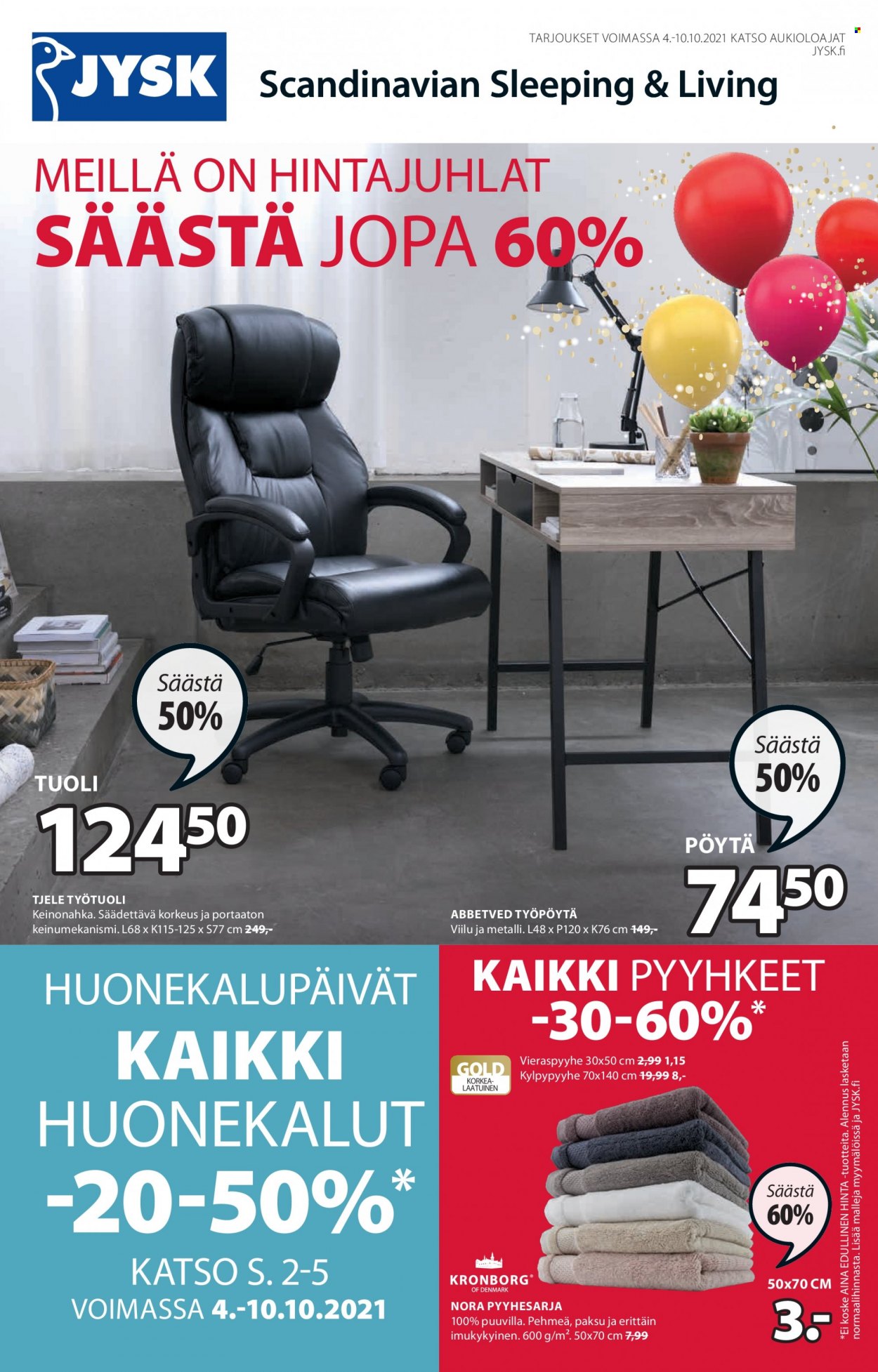 JYSK tarjouslehti  - 04.10.2021 - 10.10.2021.