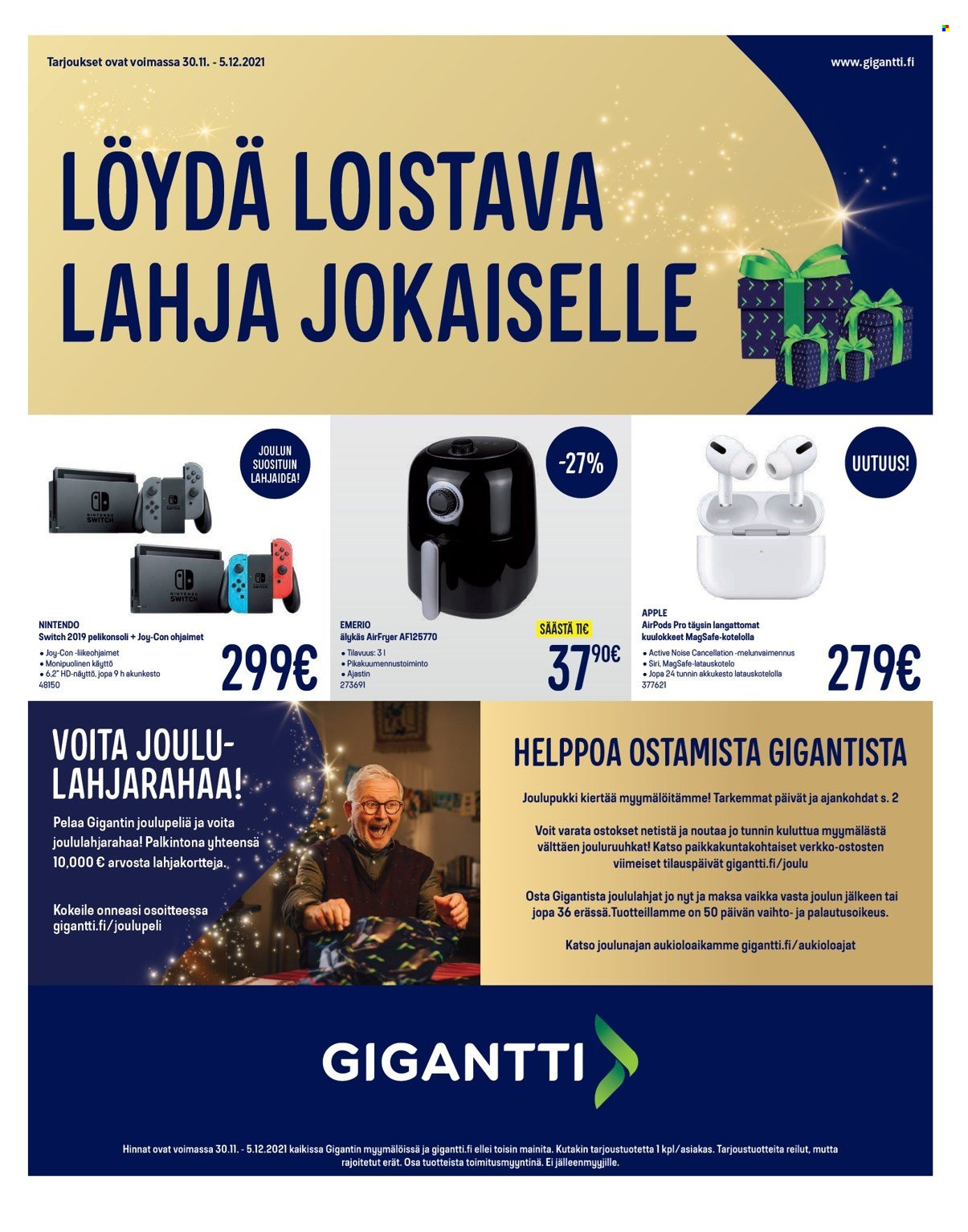 Gigantti tarjouslehti  - 30.11.2021 - 05.12.2021.