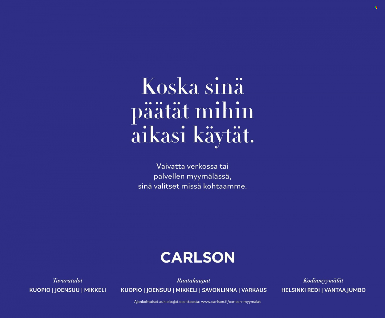 Carlson tarjouslehti  - 13.06.2022 - 31.07.2022.