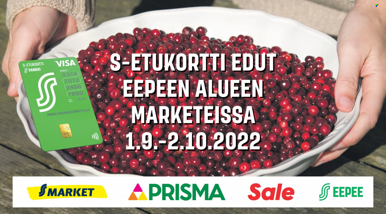 S-market tarjouslehti  - 01.09.2022 - 02.10.2022.