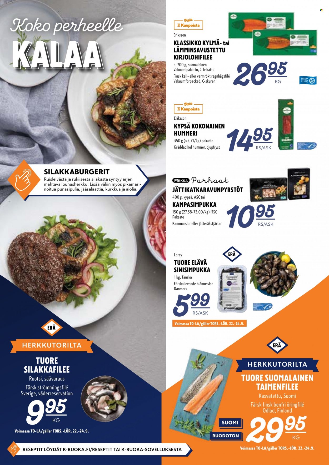 K-Supermarket tarjouslehti  - 22.09.2022 - 25.09.2022.