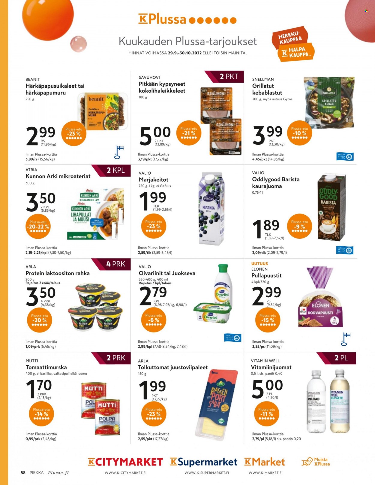 K-Supermarket tarjouslehti  - 05.10.2022 - 01.11.2022.