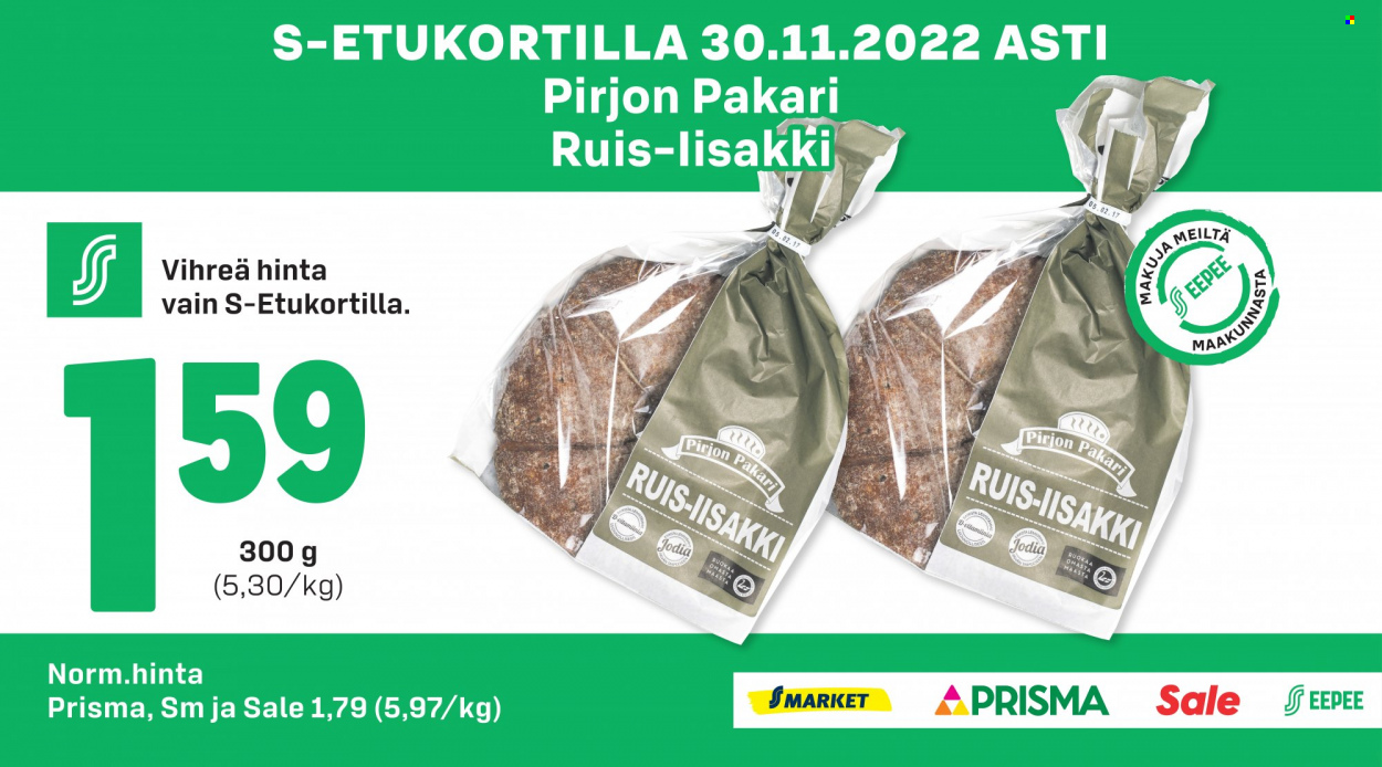 S-market tarjouslehti  - 01.11.2022 - 30.11.2022.