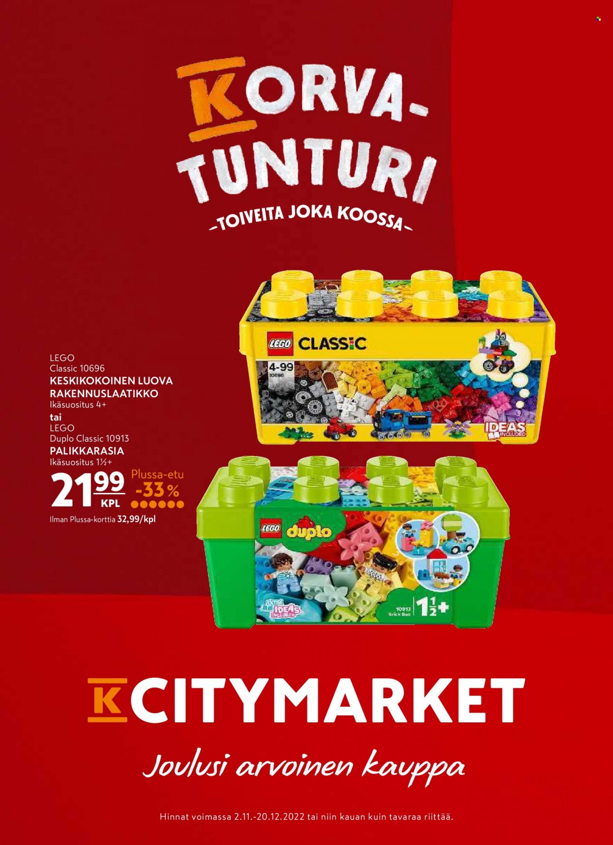 K-citymarket tarjouslehti  - 02.11.2022 - 20.12.2022.
