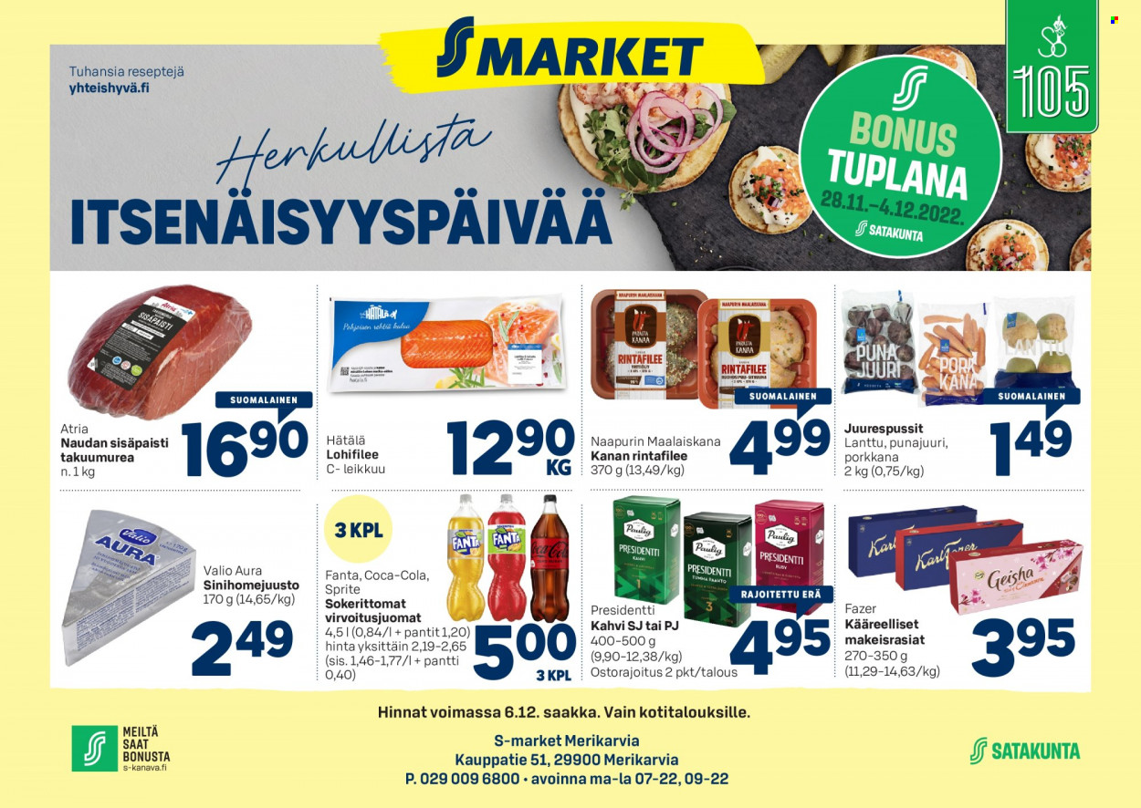 S-market tarjouslehti  - 01.12.2022 - 06.12.2022.