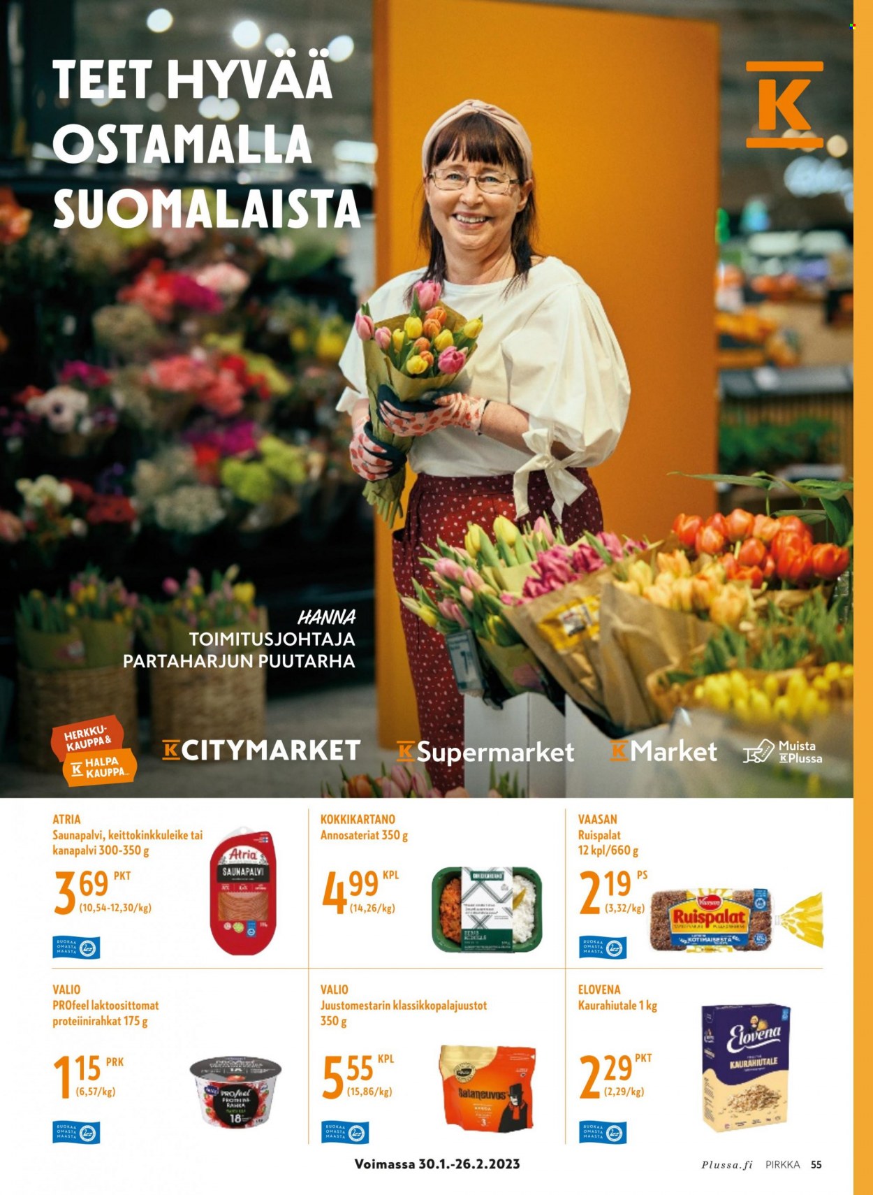 K-Supermarket tarjouslehti  - 25.01.2023 - 28.02.2023.