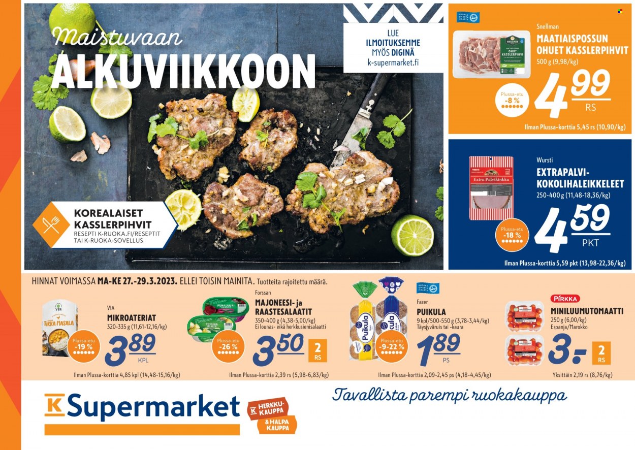 K-Supermarket tarjouslehti  - 27.03.2023 - 29.03.2023.